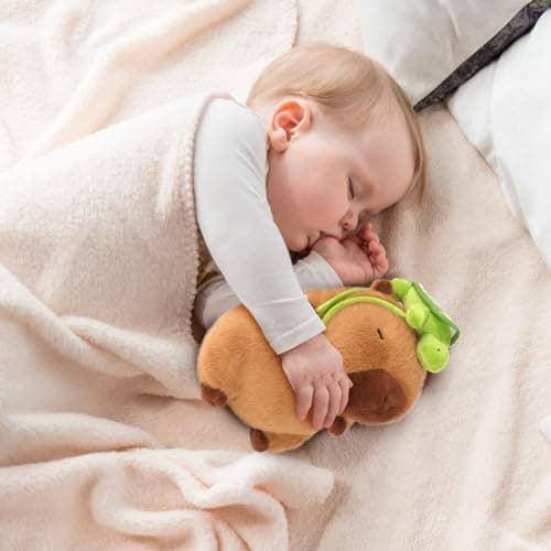 Kawaii Capybara Plush Toy for Kids and Adults - 9 Inch Cute Capybara Stuffed Animal with Turtle Backpack