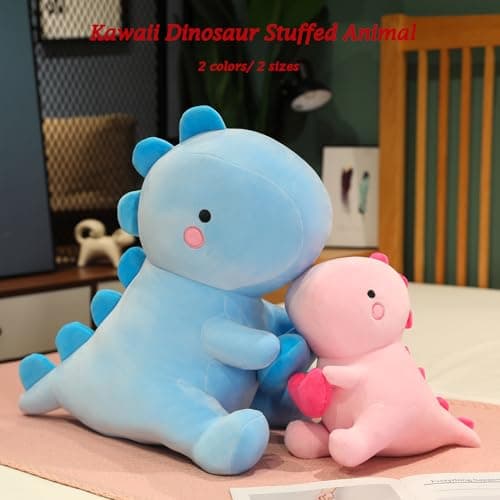 SQEQE Dinosaur Stuffed Animal for Her Boys Girls Girlfriend, Valentine Day Sweet Romantic Anniversary Birthday Gift(Pink
