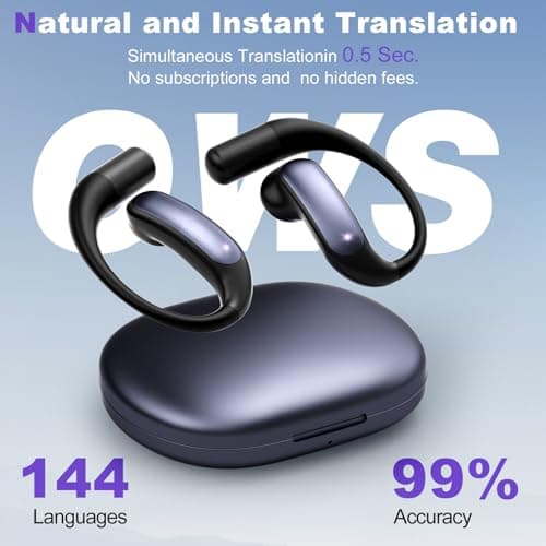 OWS Real Time AI Translation Earbuds for Travel Business Learning