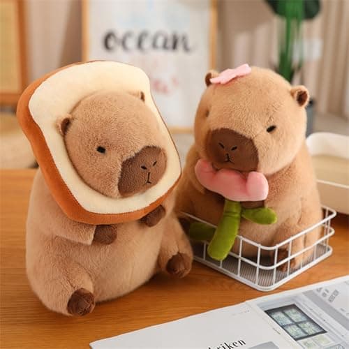 Cute Kapybara Plush Toy Pillows Kids' Soft Toy Brown Capybara Stuffed Animal Gift for Boys and Girls Brown Kawaii Capyba