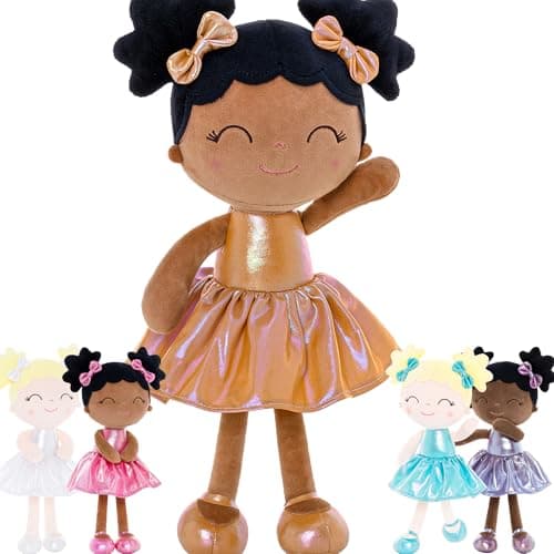 Gloveleya Soft Doll for Kids Ages 2-4 Peach Fairy Plush Toy with Gift Box