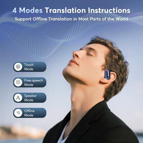 168 Languages AI Translation Earbuds - Bluetooth 5.4 Headphones Translator for Travel and Business
| 168 Languages AI T