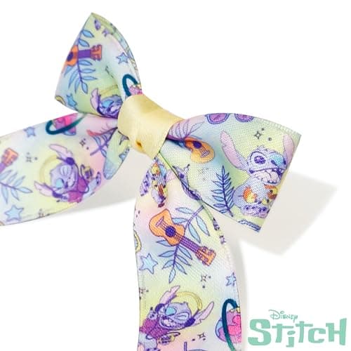 LUV HER Disney Lilo & Stitch Printed Long Tail Hair Bow Set for Girls - Cute Hair Accessories for Kids Ages 3+ - Perfect