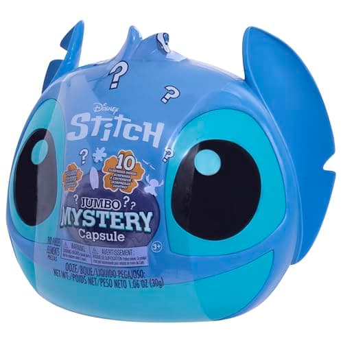 Just Play Disney Stitch Jumbo Mystery Capsule, 9 inch Alien Surprise Outfits Kids Toy for Ages 3 Up