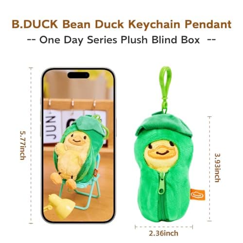 B.DUCK Blind Box Plush Bean Duck Series Toy - Cute Playful Animal Figures Pendant Keychain for Collectors and Gift-Lover