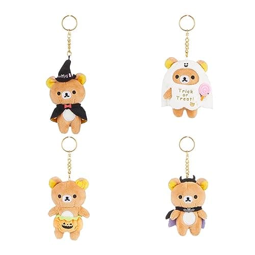 Rilakkuma San-X Original Halloween Series Plush Keychain Blind Box for Collectors - Ideal for Halloween Parties - Soft a