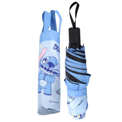 MINISO Disney Stitch Dinner Party Collection Cute Travel Umbrella For Women Girls And Boys Rain And Sun Protection Beach