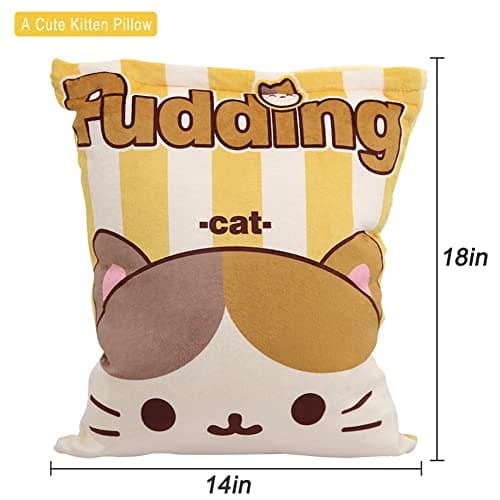 Cute Plush Pillow Throw Pillow for Girls (Kitten)
| Removable Stuffed Animal Toys Creative Gifts for Girls (Kitten)
| P