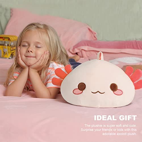 Onsoyours Cute Axolotl Plush, Soft Stuffed Animal Salamander Plush Pillow for Kids (Orange Axolotl, 13")  
Onsoyours Kaw