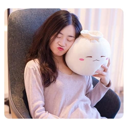 Dumpling Plush Pillow, Cute Stuffed Bun Toy, Funny Food Gift for Kids & Adults (6.3 * 1|2in, Frown)
| Cute Dumpling Plu