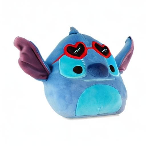 Squishmallows Valentines Disney Stitch Heart Glasses Blue 6.5"" Soft Stuffed Toy Perfect Gift for Kids and Adults Heart-