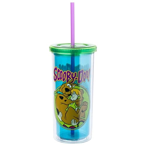 Silver Buffalo Disney Lilo and Stitch Tropical Pattern Plastic Tall Travel Cup for Adults, Outdoor Summer Party, 20 Ounc
