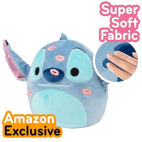 Squishmallows 8-Inch Stitch Soft Squishy Plush Toy - Official Jazwares Disney Movie Collectible Gift for Kids