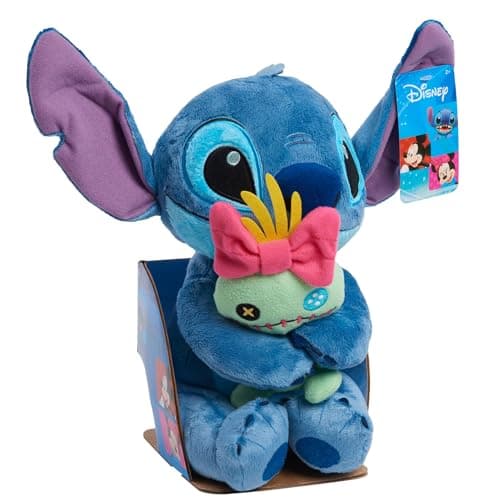 Disney Classics Lil Friends Stitch and Scrump Plush Stuffed Animal for Kids Ages 2 Up - Just Play Safe Toy