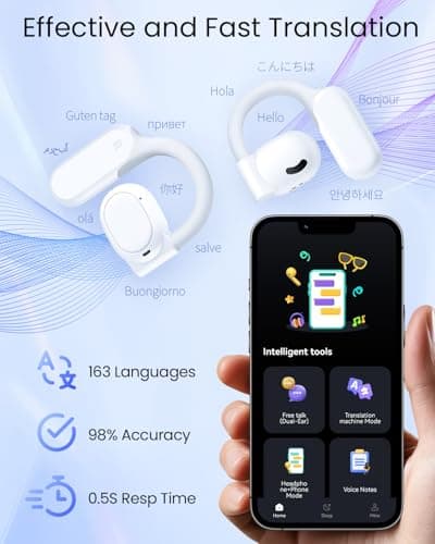 Real Time AI Translation Earbuds for Travel and Business
| 163 Languages Translator Earbuds for Learning and Travel
| 8
