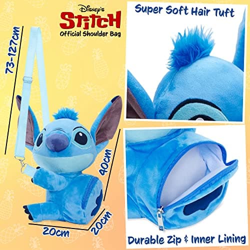 Disney Stitch Shoulder Bags for Women TeenagersReusable Minnie Mouse Handbag 3D Crossbody Bag Folding Gifts