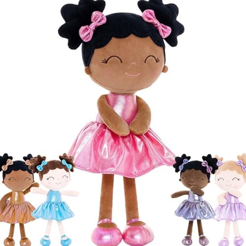 Gloveleya Soft Doll for Kids Ages 2-4 Peach Fairy Plush Toy with Gift Box