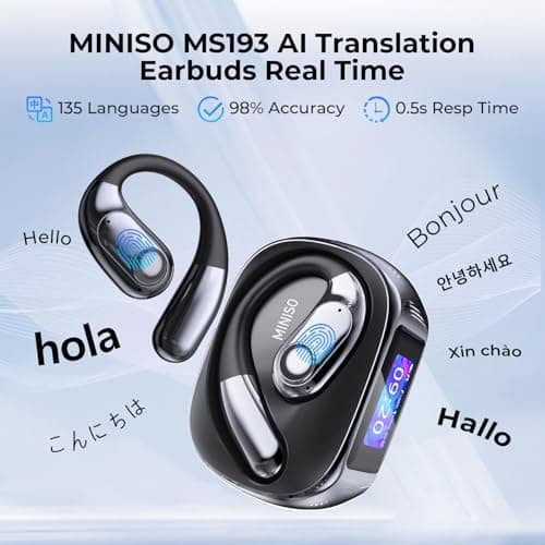 MINISO MS193 AI Translation Earbuds for Travel Business & Learning Fit iOS & Android
| MINISO MS193 Real Time OWS Wirel