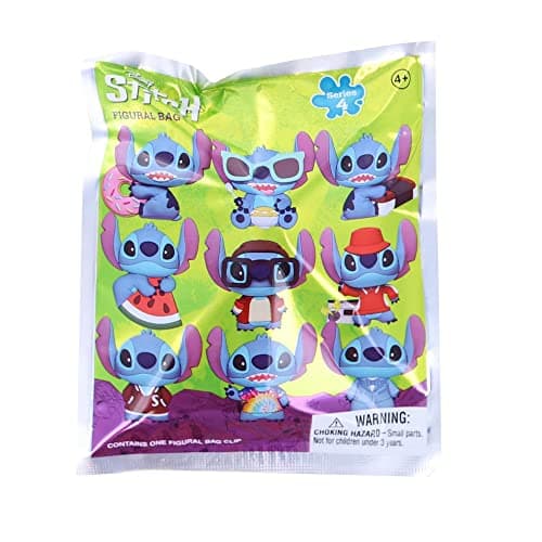 Disney Lilo & Stitch 4 3D Foam Bag Clip for Kids | Fun and Safe for School Use | Bright Colors and Easy to Attach