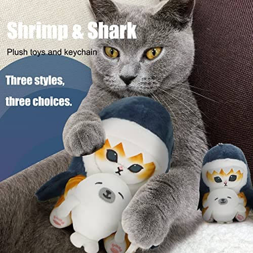 Kawaii Shark Cat Plush Toy Stuffed Animal Doll for Boys & Girls (Shark Cat, 20cm/7.8in)  
Kawaii Shark Cat Plush Toy Stu