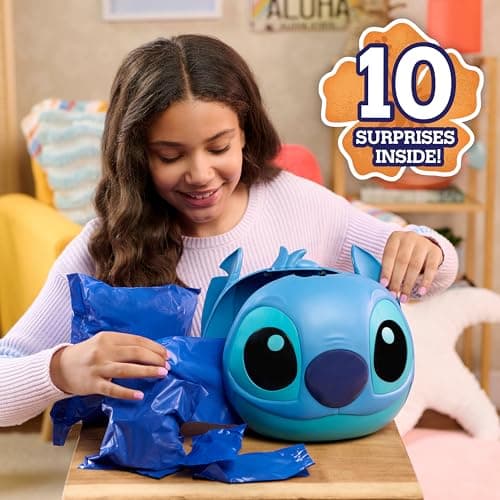 Just Play Disney Stitch Jumbo Mystery Capsule, 9 inch Alien Surprise Outfits Kids Toy for Ages 3 Up