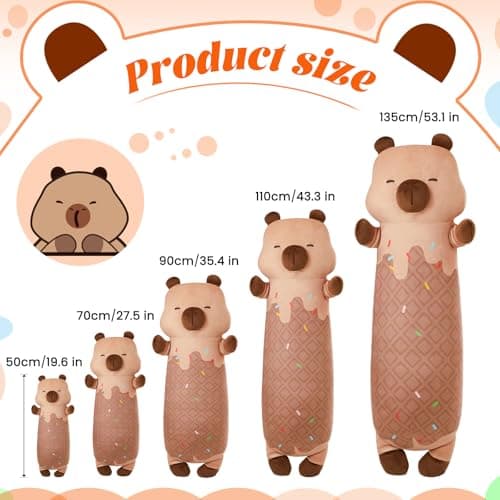 MINISO Long Capybara Soft Throw Pillow for Kids Boys Girls Kawaii Cuddle Sleeptoy, 20"  
MINISO Long Capybara Plush Stuf