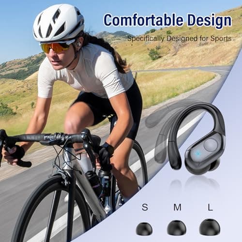 Wireless Earbuds Bluetooth 5.4 Headphones with 4 ENC Mic and LED Display for Running Black
| IP7 Waterproof Bluetooth E