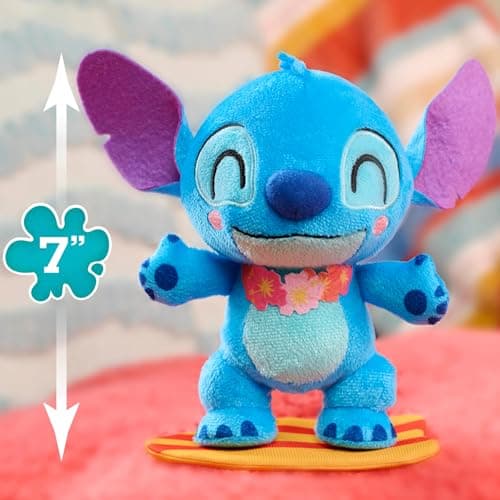 Disney Stitch That's So Soft Small Surfer Stitch Plush, 7 Inch Plush Toy, Stuffed Animal for Kids Ages 2 Up