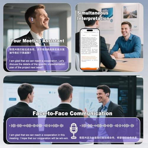 OWS Real Time AI Translation Earbuds for Travel Business Learning