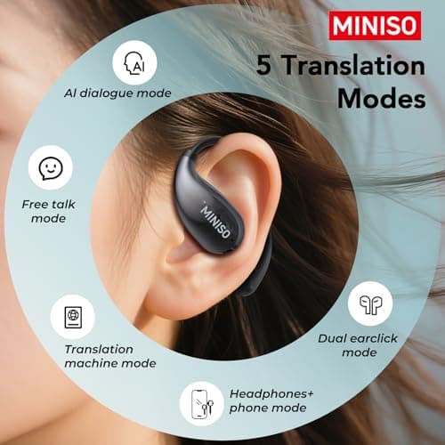 MINISO AI Language Translator Earbuds Real Time OWS Support 134 Languages & Accents
MINISO AI Language Translator Earbud