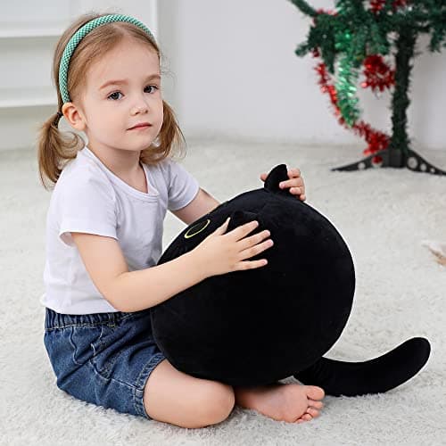 Black Cat Plush Toy 16'' Pillow Soft Plush Doll Gifts for Boys Girls
| 3D Black Cat Plushies Pillow Baby Cute Plush Toy