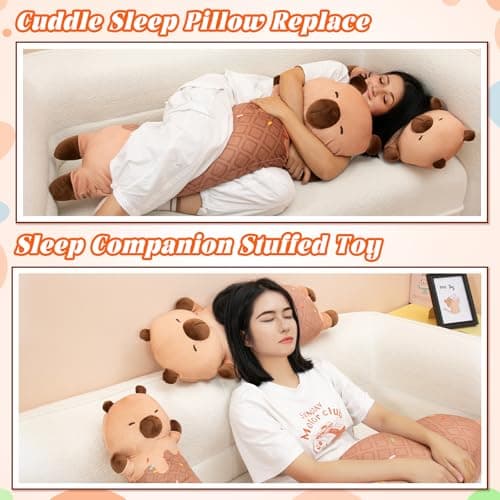 MINISO Long Capybara Soft Throw Pillow for Kids Boys Girls Kawaii Cuddle Sleeptoy, 20"  
MINISO Long Capybara Plush Stuf