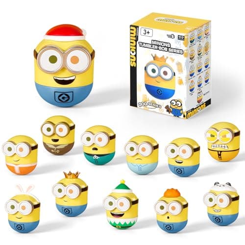 Minions Blind Box Figures for Adults & Kids Ages 3+, Tumbler Bob Series Action Figures, Despicable Me Collectible Toys f