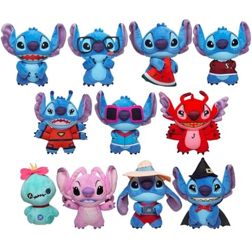 Disney Stitch Plush Blind Bags Set for Kids | 2 Disney Stitch and Angel Mini Plush Toys Plus Stickers | Perfect Gift for