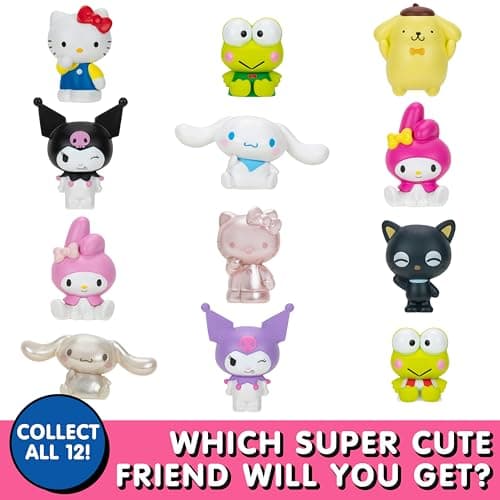 Hello Kitty and Friends Mystery Blind Box, Collectible Sanrio Mini 2" Figure for Kids - Gift Idea - Styles May Vary
