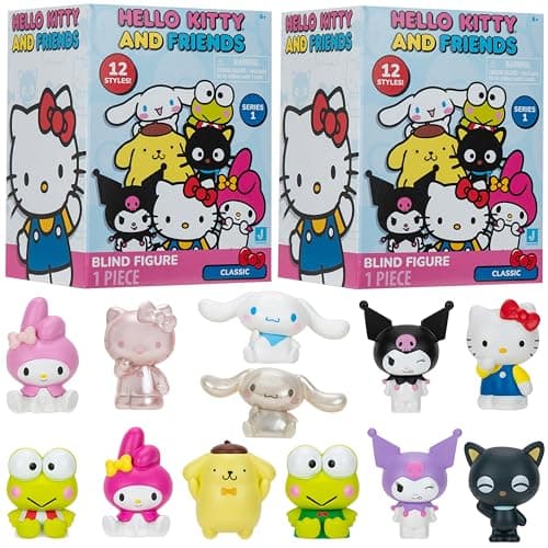 Hello Kitty and Friends Mystery Blind Box, Collectible Sanrio Mini 2" Figure for Kids - Gift Idea - Styles May Vary