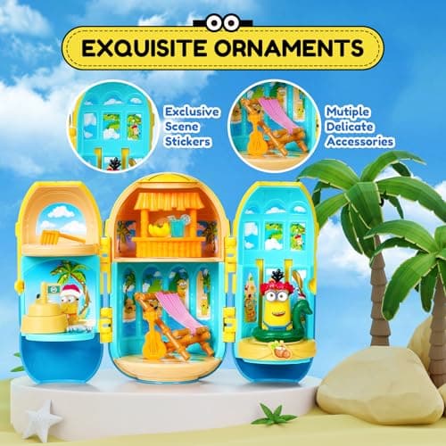 Minions Blind Box Figures Toys for Adults & Kids Age 3+, Surprising Party Series Scene Set for Home Decor Desk Accessori