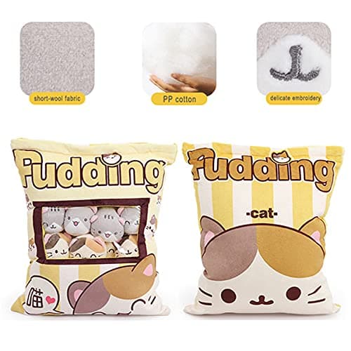 Cute Plush Pillow Throw Pillow for Girls (Kitten)
| Removable Stuffed Animal Toys Creative Gifts for Girls (Kitten)
| P