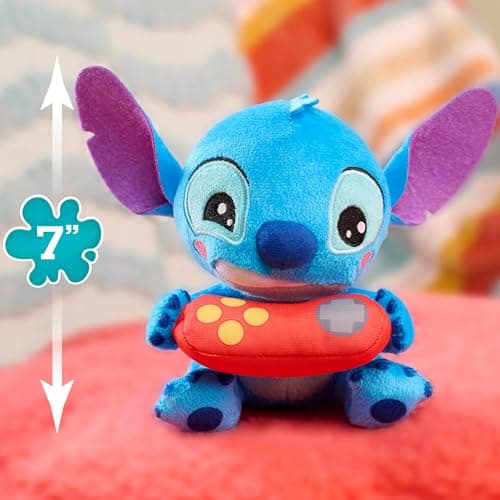 Disney Stitch That's So Soft Small Gamer Stitch Plush, 7 Inch Plush, Stuffed Animal, Kids' Toy for Ages 2 Up