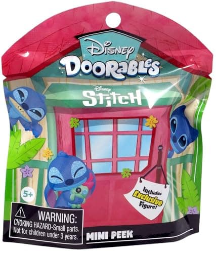 Disney Doorables Stitch Mini Peek Figure Mystery Blind Bag for Kids Collectors School Lunchboxes