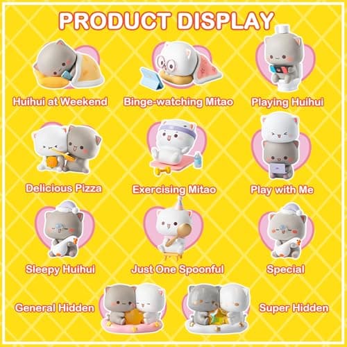 BEEMAI Mitao Cat Love Is Like A Peach Series Collectible Toys For Cat Lover Gift Baskets
| BEEMAI Mitao Cat Love Is Lik