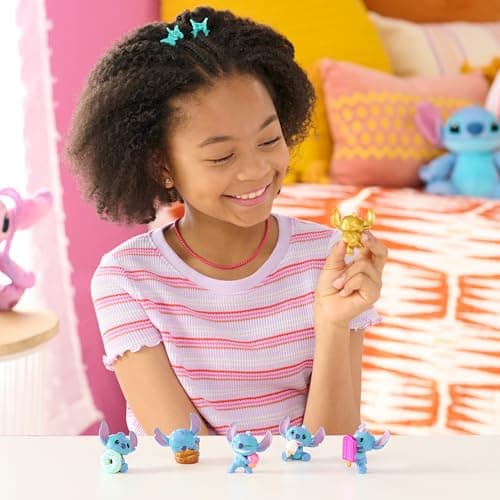 Disney Stitch Feed Me 6-piece Collectible Figure Set for Kids Ages 3 Up | Premium Collector Package | Amazon Exclusive b