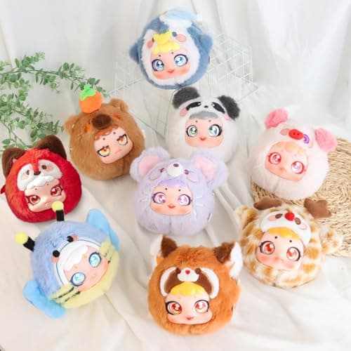 Pet Amusement Park Series Vinyl Plush Blind Box, Cute Mystery Box Figures forCollectible Decoration, Holiday Gifts (1PC)