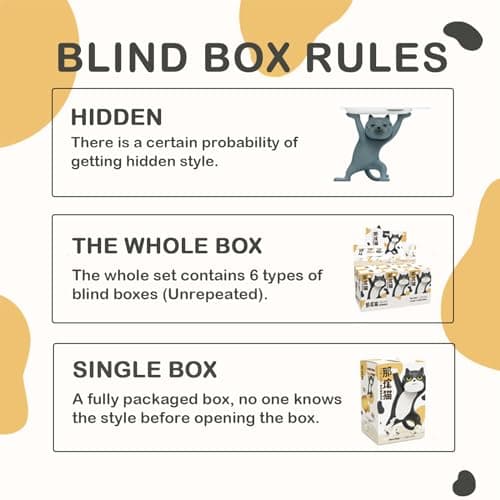 BEEMAI Cat Stands Series 1PC Blind Box Random Design Cute Collectible Birthday Gifts for Cats
| BEEMAI Cat Stands Serie