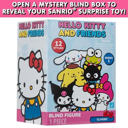 Hello Kitty and Friends Mystery Blind Box, Collectible Sanrio Mini 2" Figure for Kids - Gift Idea - Styles May Vary