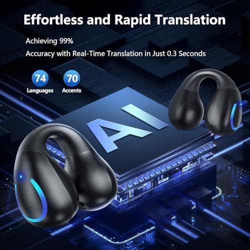 Clip on Earbuds AI Language Translation Headphones for Travel and Business Real-Time Translator
| Real-Time Translator