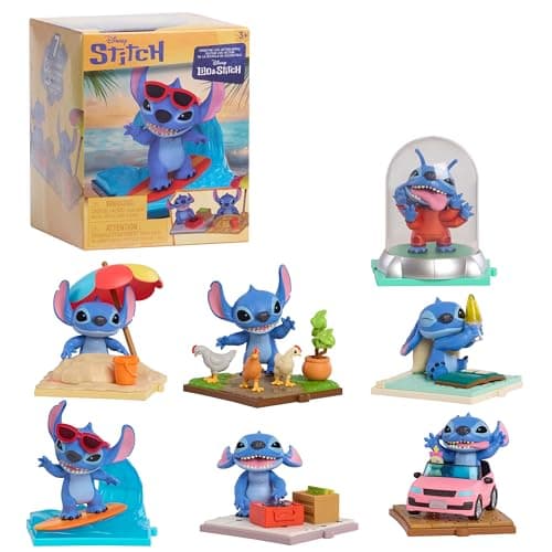 Disney Stitch Live-Action Movie Time 3-inch Collectible Figures for Kids Ages 3+, Home Decoration, Blind Box Collectible