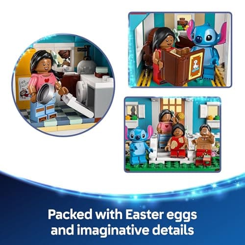 LEGO Disney Lilo and Stitch Beach House Toy for Kids 9+ - Building Playset with 5 Minifigures | Ideal Gift for Lilo & St