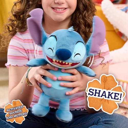 Disney Stitch Crack Me Up Stitch 11-inch Plush with Sounds and Motion for Kids Ages 3 Up