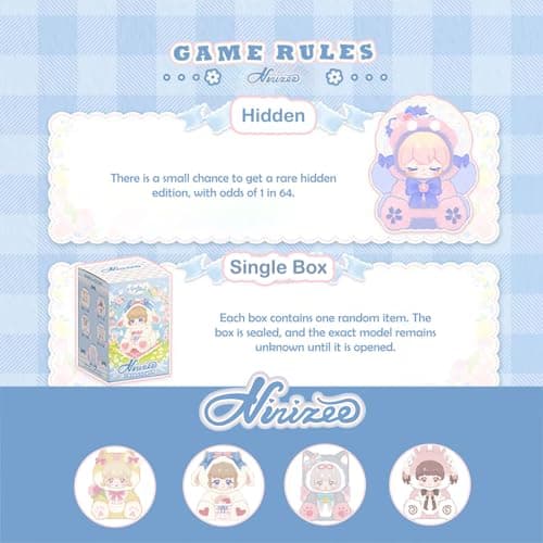 Calemboo Plush Blind Box Figures Ninizee Garden Poetry Series Mystery Box Gifts for Girls 7 Inches Cute Anime Plush Doll